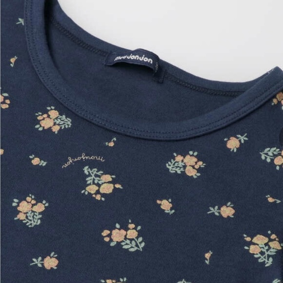 Moujonjon Kids Long Sleeve T Floral Pattern 100% Cotton Made In Japan US Stock - Picture 3 of 6